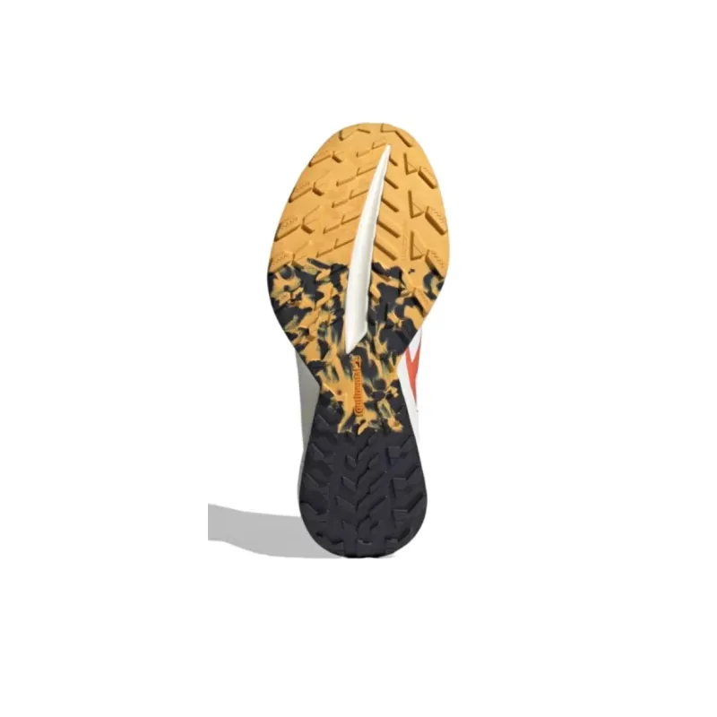 Adidas Terre Cushioned Slip-Resistant Low-Top Running Shoes Men's White Orange-5