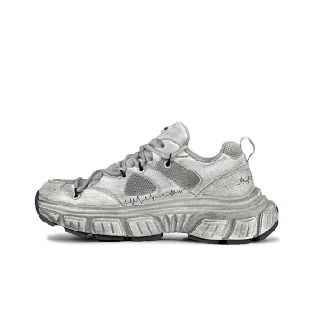 LuzaoT SUPER DRAG Low Top Chunky Sneakers Unisex Gray