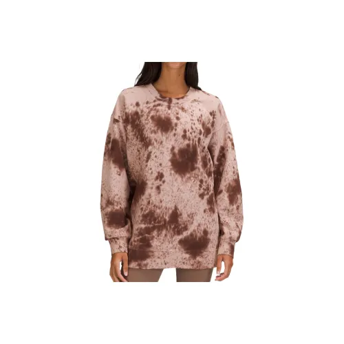 Lululemon Sweatshirts Women's Marble Dyeing Silk Red Brown