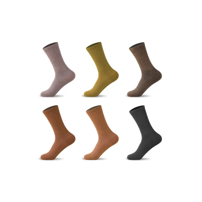 H YXIANG Mid Calf Socks Women's 6 Pack-3