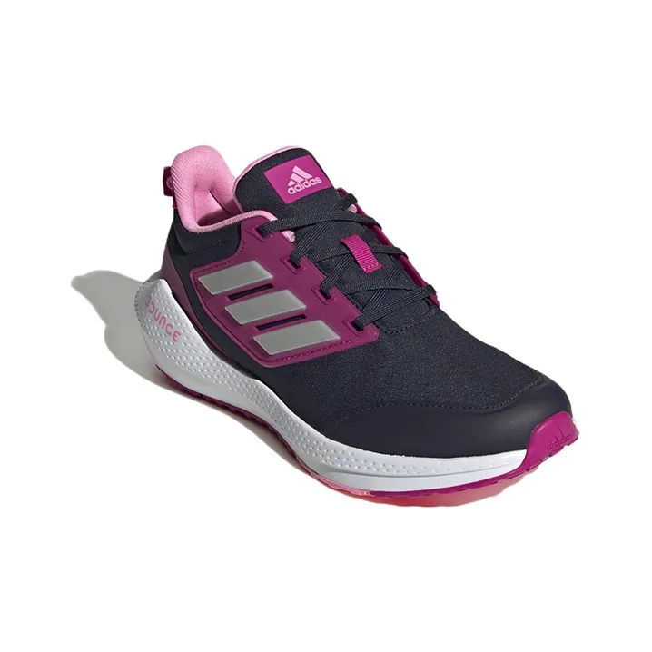Adidas EQ21 Slip Resistant Cushioning Wear Resistant Low Top Kids' Running Shoes Silver Pink Teenagers-2