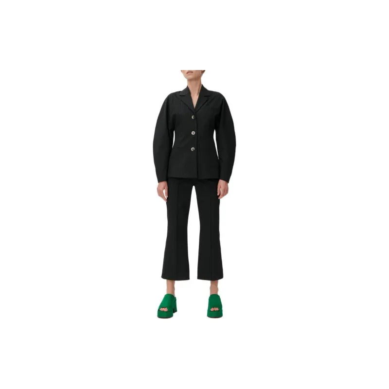 GANNI Striped Blazer 'Black'-2