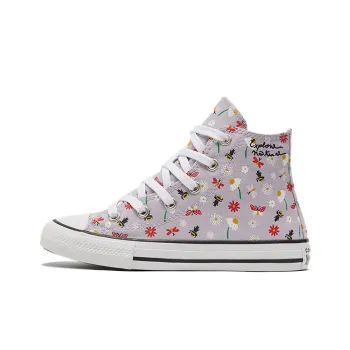 Converse Chuck Taylor All Star Anti Slip Wear Resistant High Top Kids Canvas Shoes Purple Teenagers