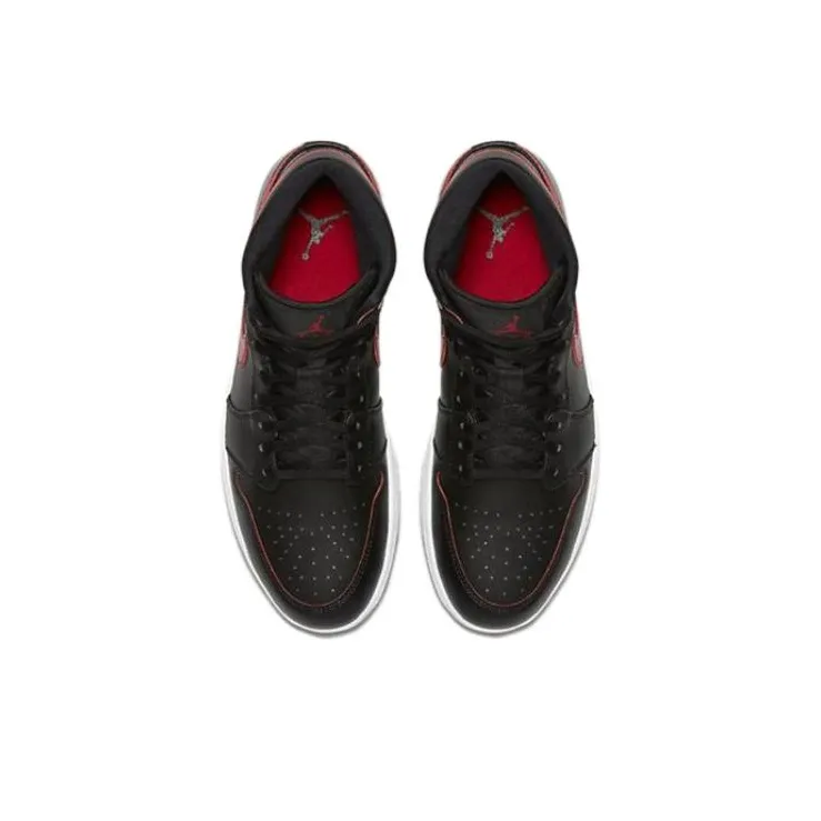 Jordan 1 Retro Mid GS Black Gym Red-2