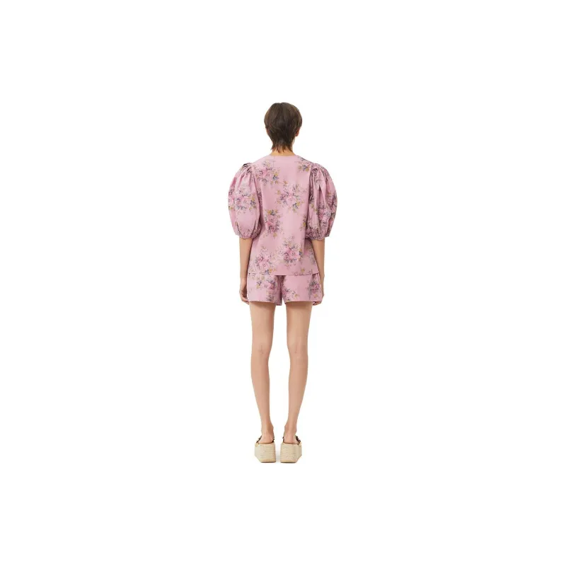 GANNI SS23 Shirt Women's Orchid Smoke Purple-2