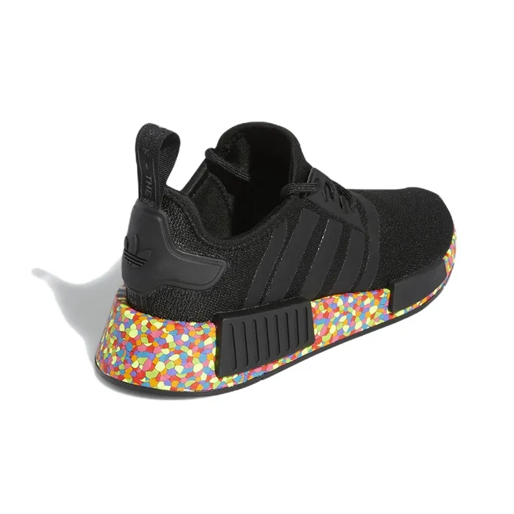 Adidas Originals NMD_R1 Kids Lifestyle Shoes Black Yellow Teenagers-3