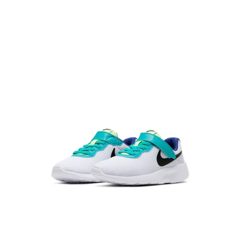 Nike Tanjun Low Top Kids Lifestyle Shoes White Green Children Aged 3 7 Years Old-2