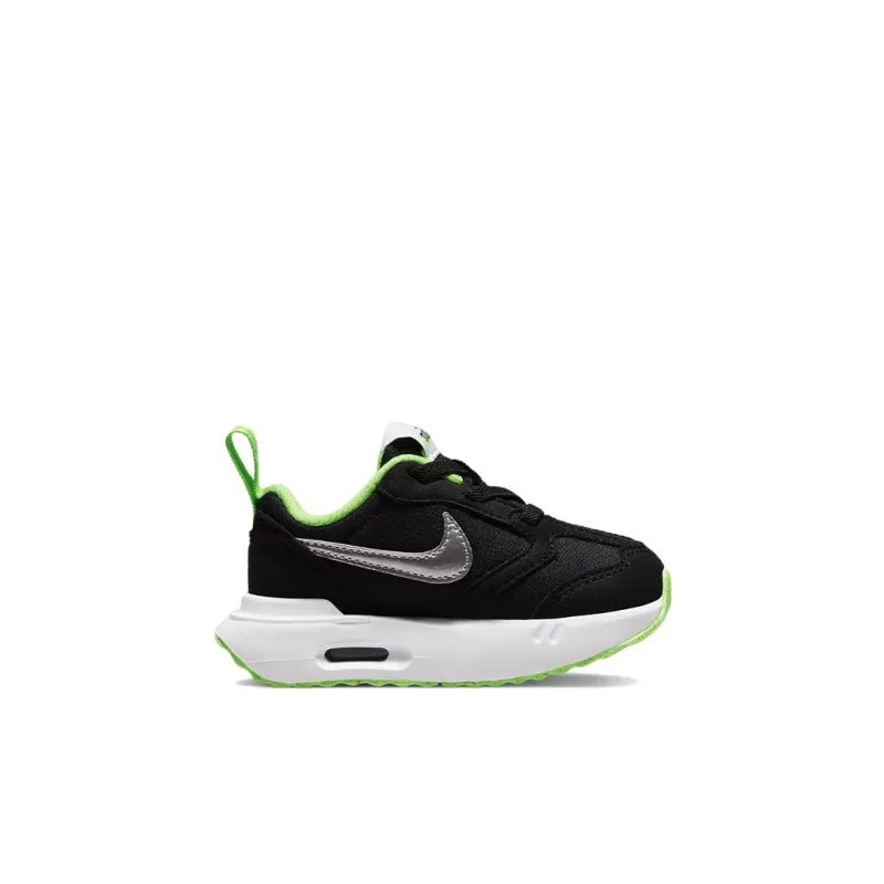 Nike Air Max Dawn Slip Resistant Cushioning Abrasion Resistant Low Top Toddler Shoes Black Silver Infant And Toddler-1
