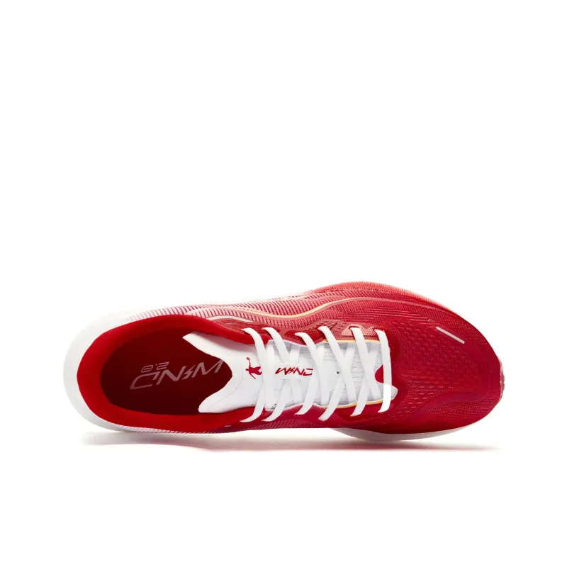 QIAODAN Strong Winds 2.0 Running Shoes Women's Low Top Tomato Red Jordan White-3