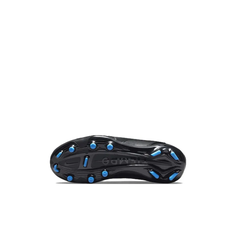 Nike Tiempo Legend 9 Club MG Slip Resistant Cushioning Abrasion Resistant Low Top Kids' Soccer Shoes Black Blue Kids'-5