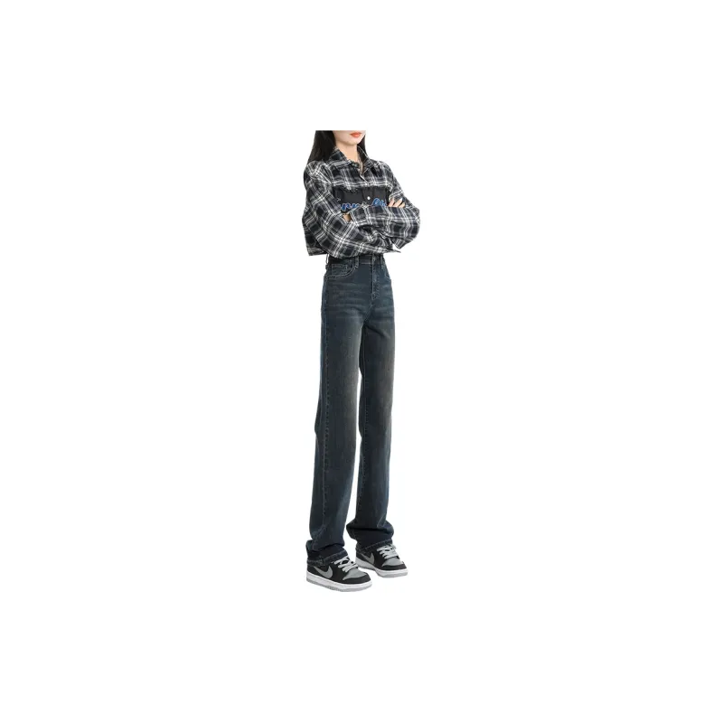 CPAURA Jeans Women's Blue Gray-2