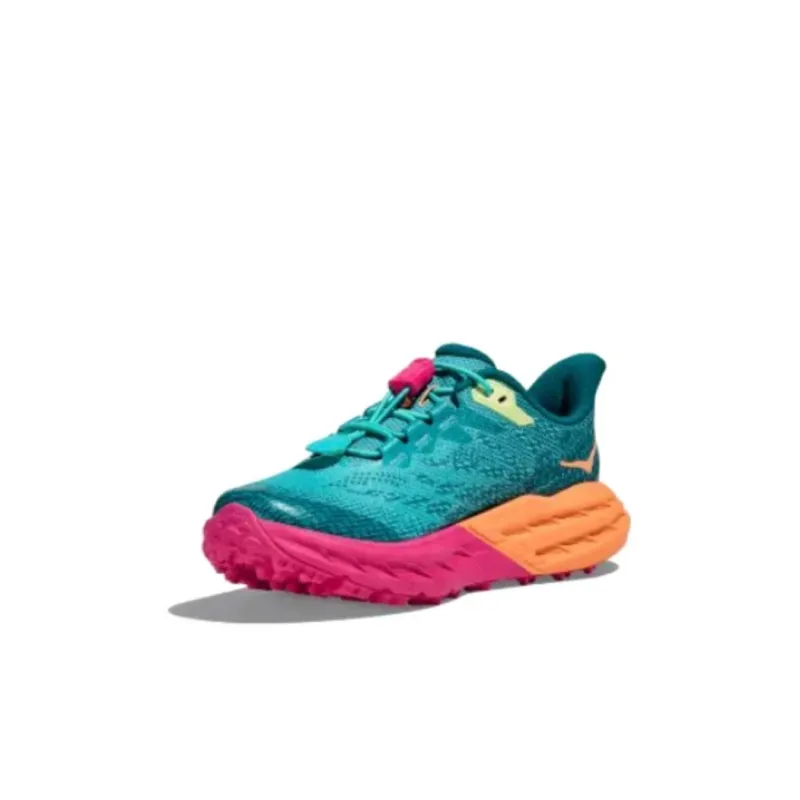 HOKA ONE ONE Cushioning Wear Resistant Low Top Kids' Running Shoes Lake Green Kids'-2