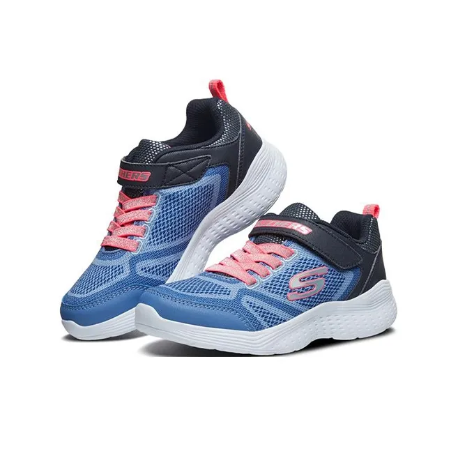 Skechers Snap Sprints Durable Breathable Low Top Running Shoes Black Blue Teenagers-2