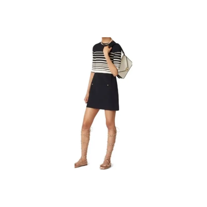 Valentino Striped Crewneck Dress-1