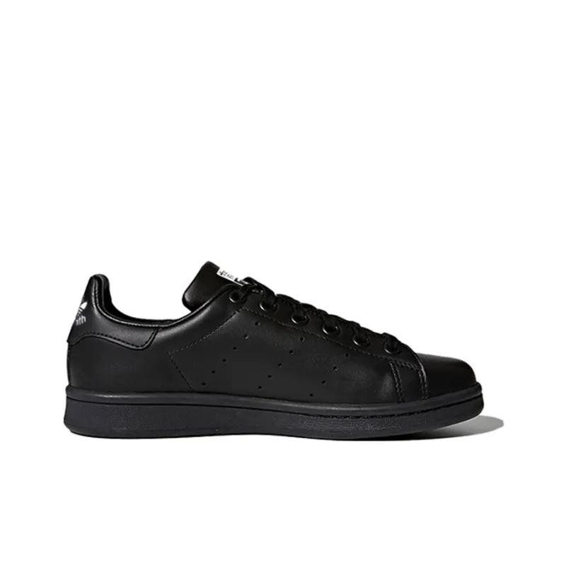 Adidas Originals STAN SMITH Collection J Wear Resistant Low Top Kids' Skateboarding Shoes Black Teenagers-1