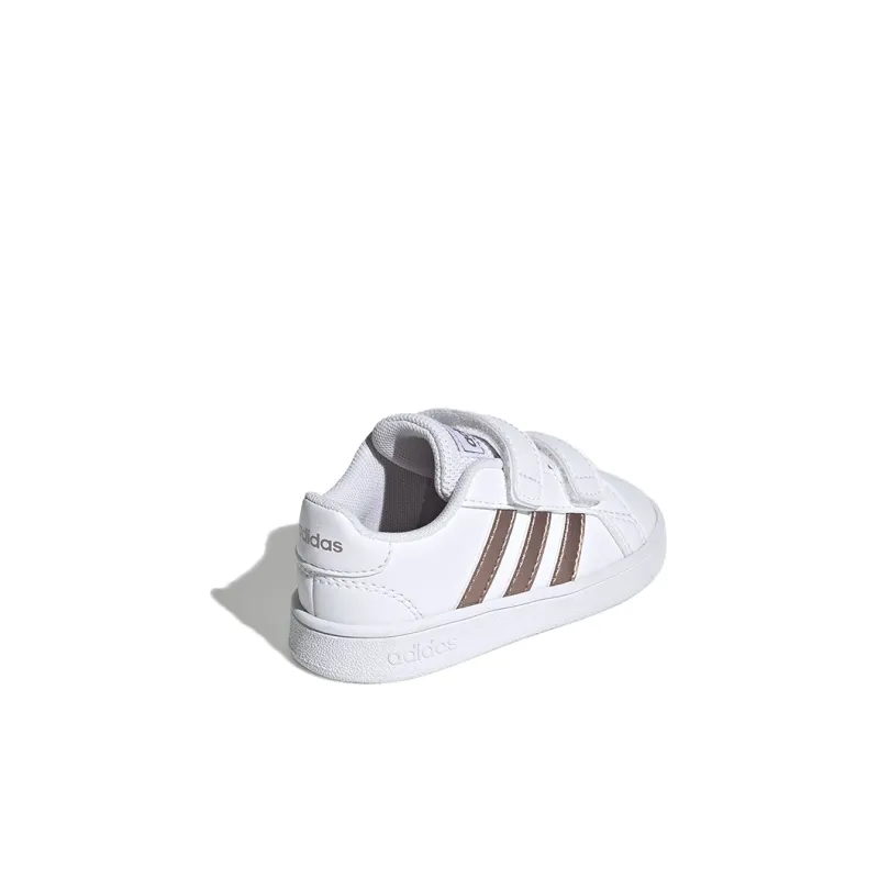 Adidas Neo GRAND COURT Shock Absorbers Low Top Skateboard Shoes White Infant And Toddler-3