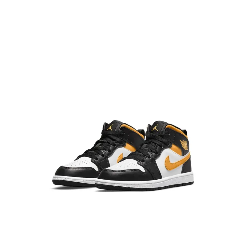Jordan 1 Mid PS Black University Gold-2