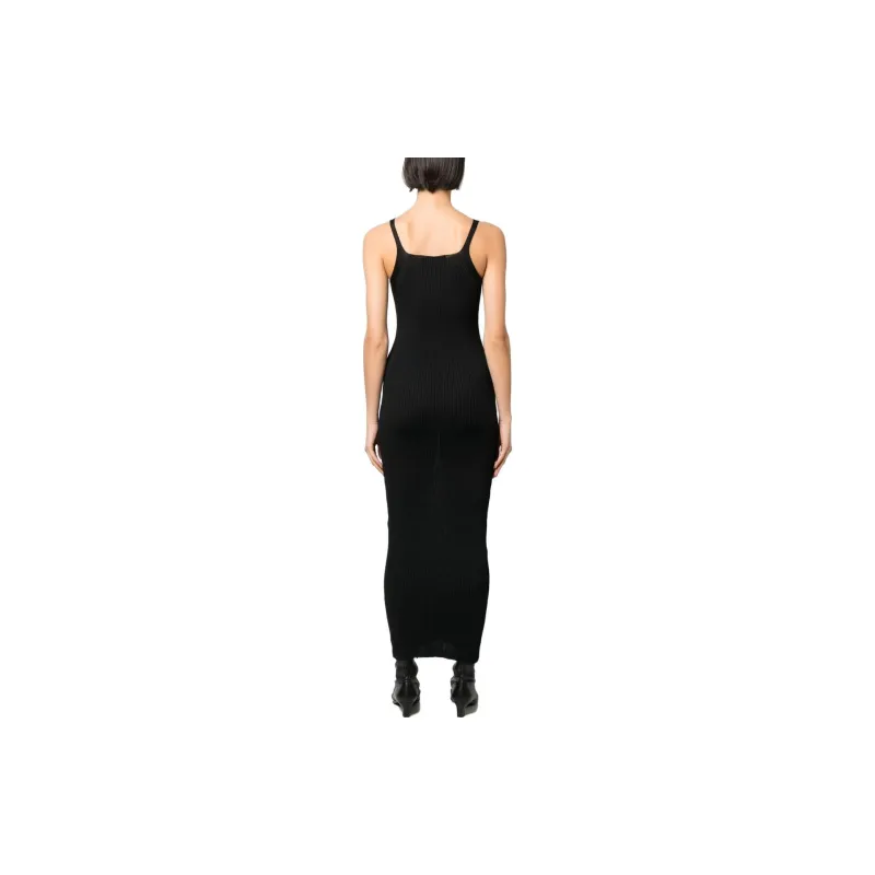OUR LEGACY V Neck Ribbed Knit Sleeveless Dress-1