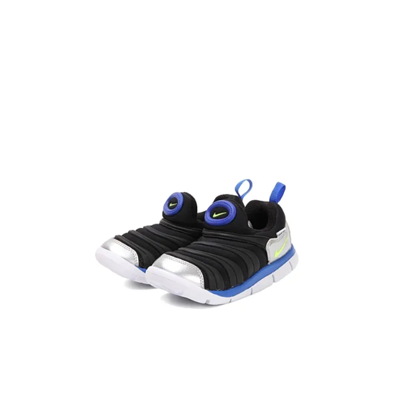 Nike Dynamo Free Low Top Toddler Shoes Black Blue Silver Infant And Toddler-2