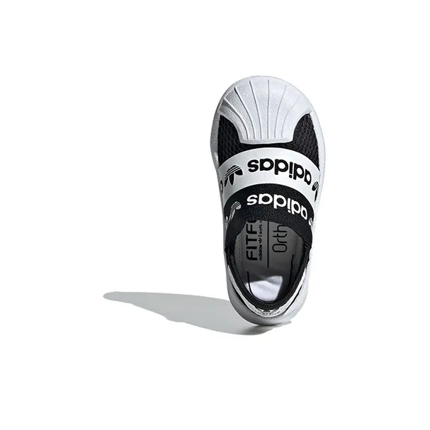 Adidas Originals Abrasion Resistant Low Top Skateboard Shoes Black White Infant And Toddler-4