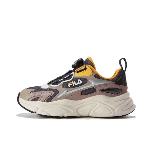 FILA KIDS Cushioning Wear Resistant Rebound Low Top Kids' Running Shoes Black Blue Kids Teenagers