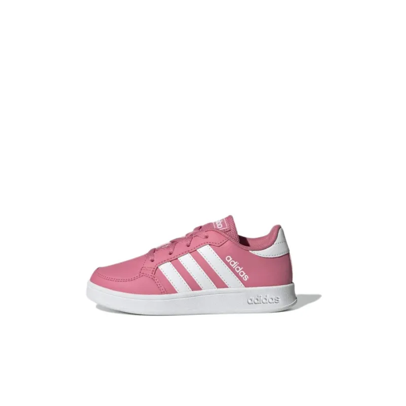 Adidas Neo Breaknet Anti Slip Wear Resistant Low Top Kids' Skateboarding Shoes Pink White Kids'-0