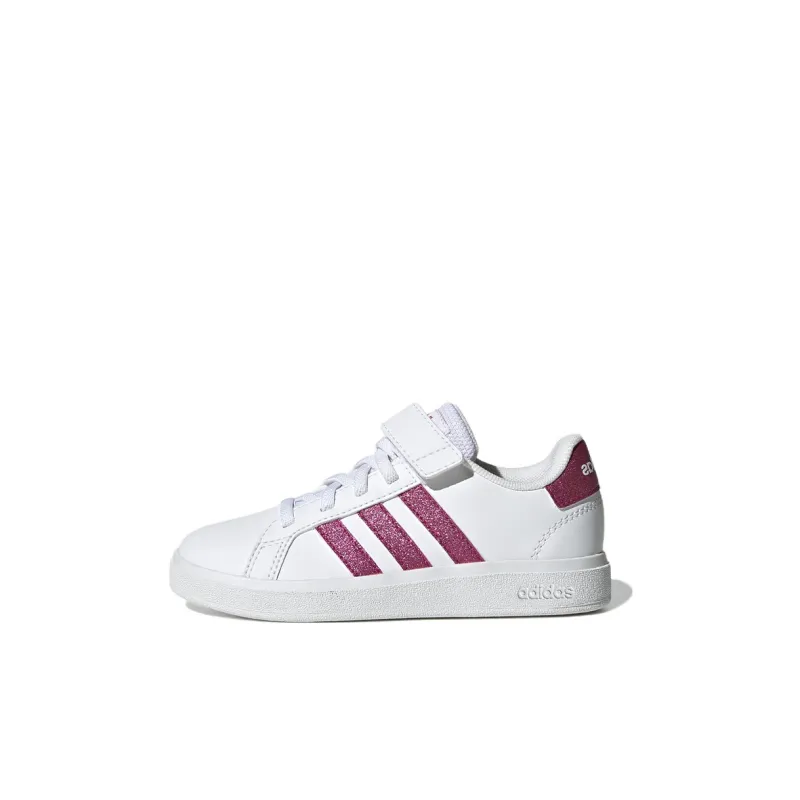 Adidas Neo GRAND COURT K Anti Slip Wear Resistant Low Top Kids' Skateboarding Shoes White Kids'-0