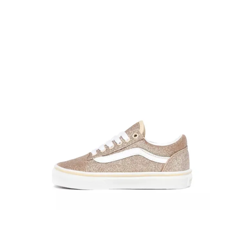 Vans Old Skool Anti Slip Wear Resistant Low Top Skateboard Shoes Rose Gold Children Aged 3 7 Years Old-0