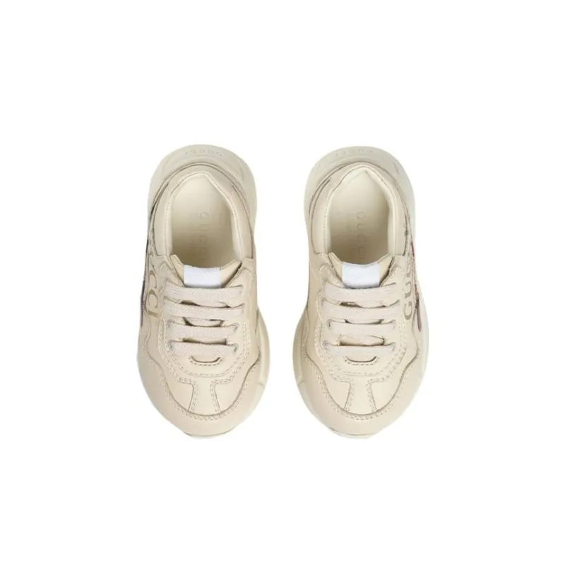 GUCCI Kids Rhyton Leather Sneakers-3