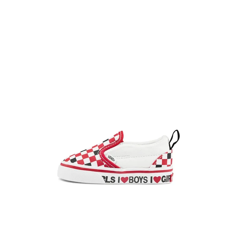 Vans Slip-On  Classic  V Toddler 'Checkerboard - I Heart'-0