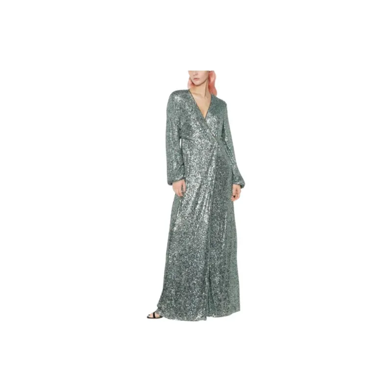 PINKO Long-Sleeved Dresses Women's Green-2