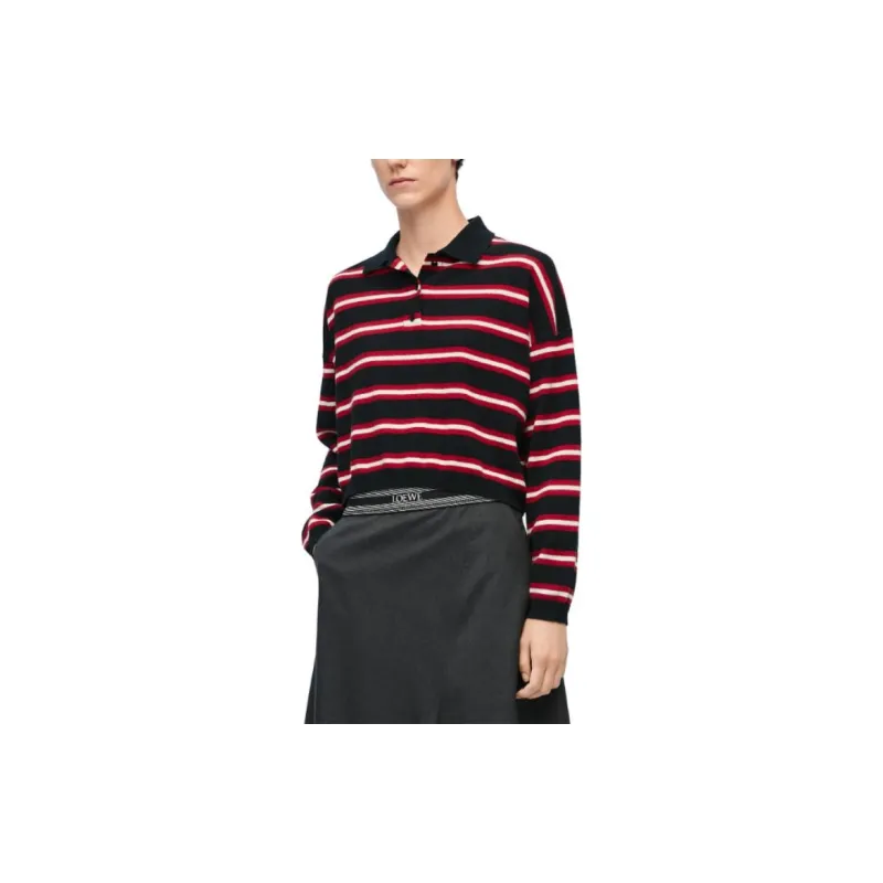 LOEWE Polo Sweater In Wool Black-3
