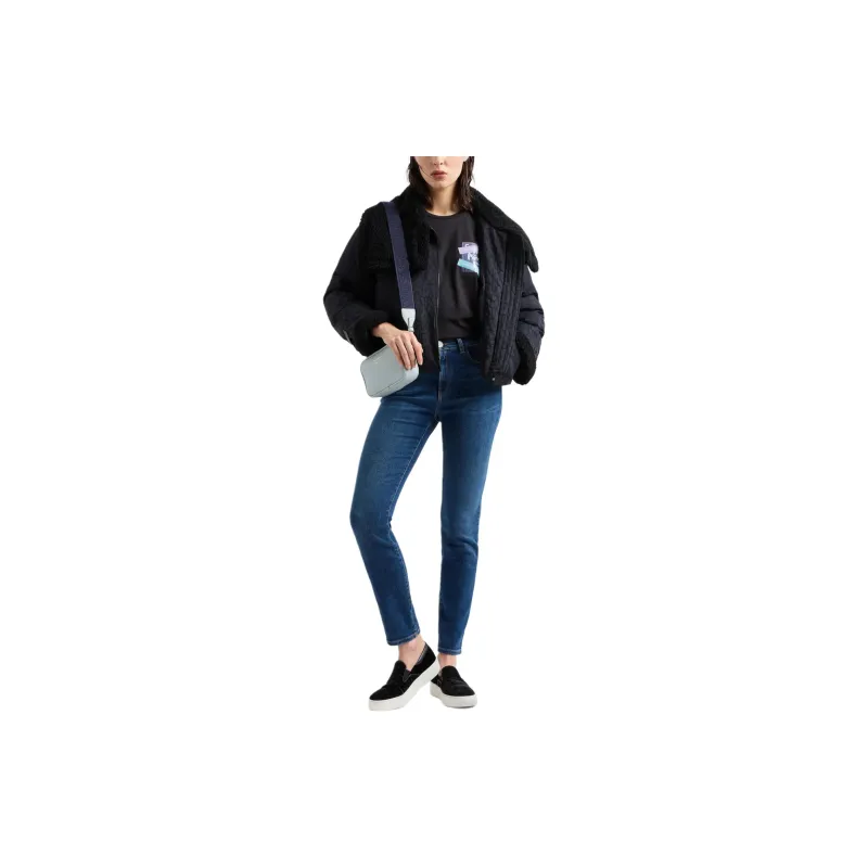 EMPORIO ARMANI Asv J20 High waisted Super skinny Leg Jeans In A Worn look Organic Stretch Denim-3
