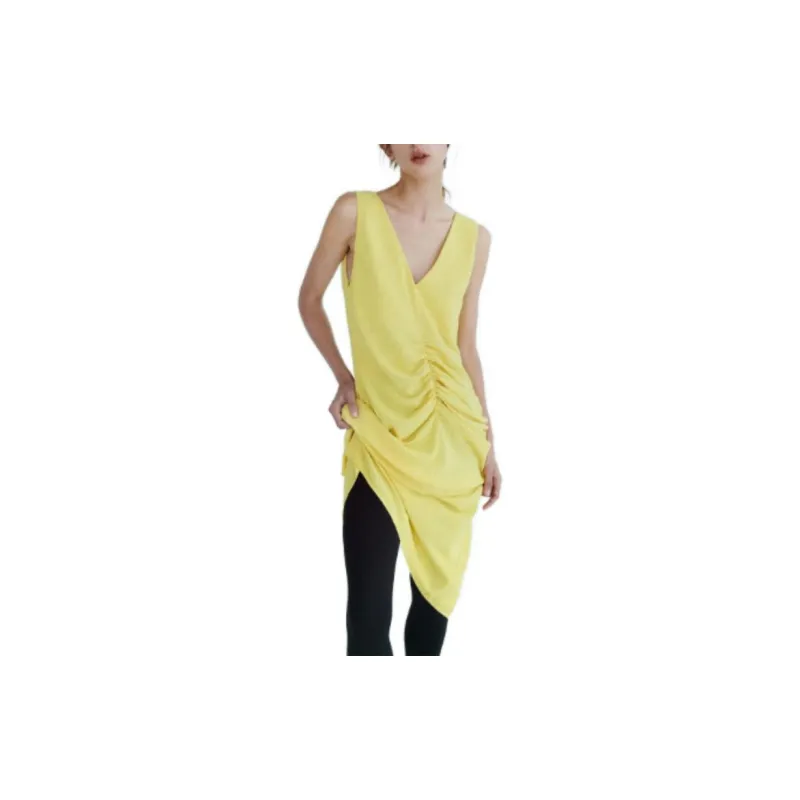 ZARA Sleeveless Dresses Women's Bright Yellow-3