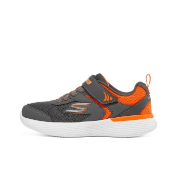 Skechers Go Run 400 V2 Slip Resistant Cushioning Abrasion Resistant Low Top Kids' Running Shoes Gray Orange Teenagers