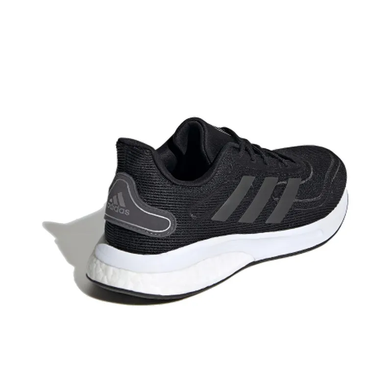 Adidas Galaxar Supernova J Slip Resistant And Breathable Low Top Kids' Running Shoes Black Gray Teenagers-3