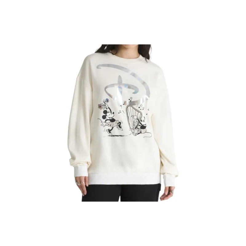 Vans X Disney Co-brand Sweatshirts Women's Vintage White-2