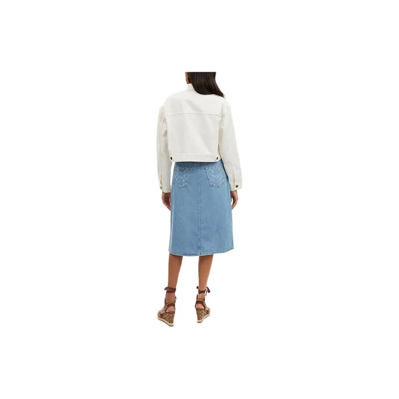 COACH SS24 Denim Long Skirts Women's Light Washed-2