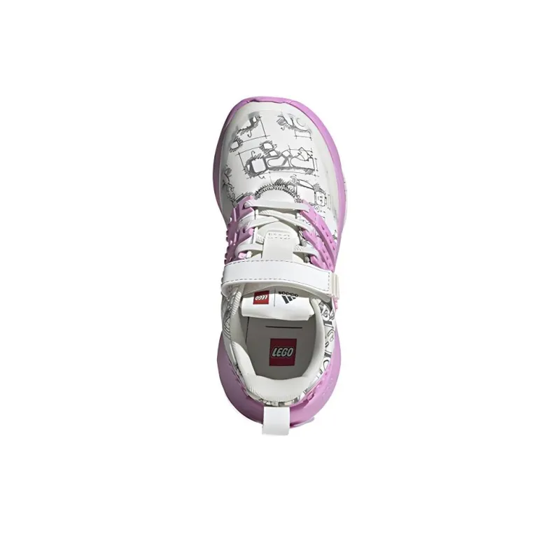 adidas LEGO X Racer TR Little Kid 'Off White Bliss Lilac'-4