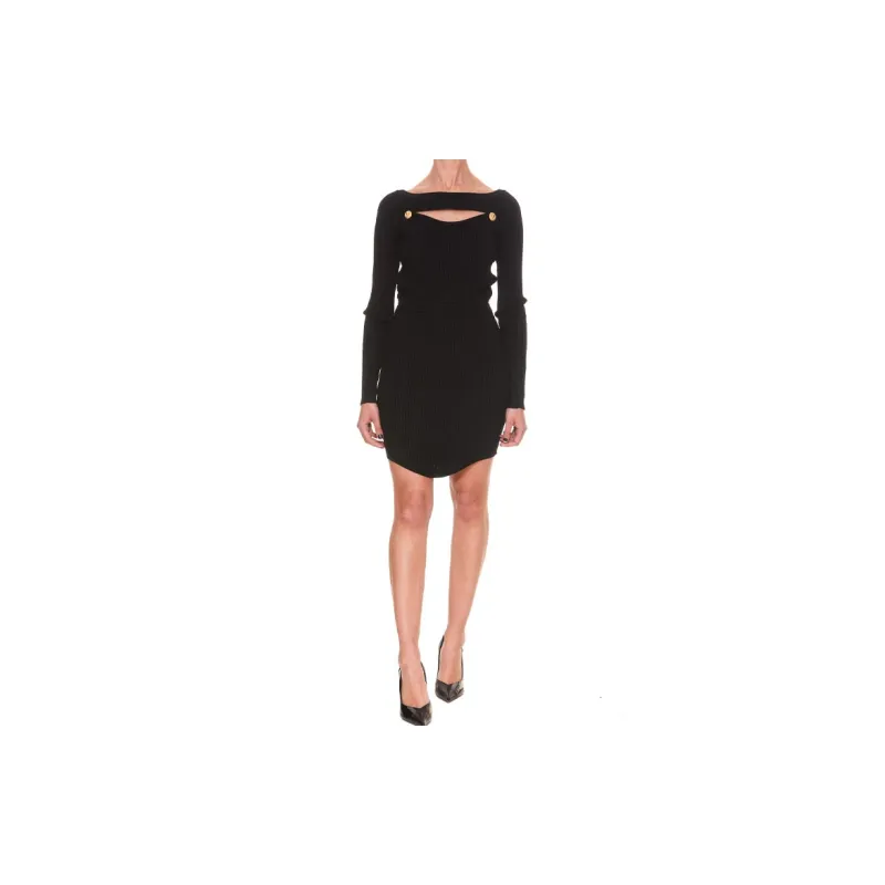 BALMAIN Long-Sleeved Dresses Women's Black-1
