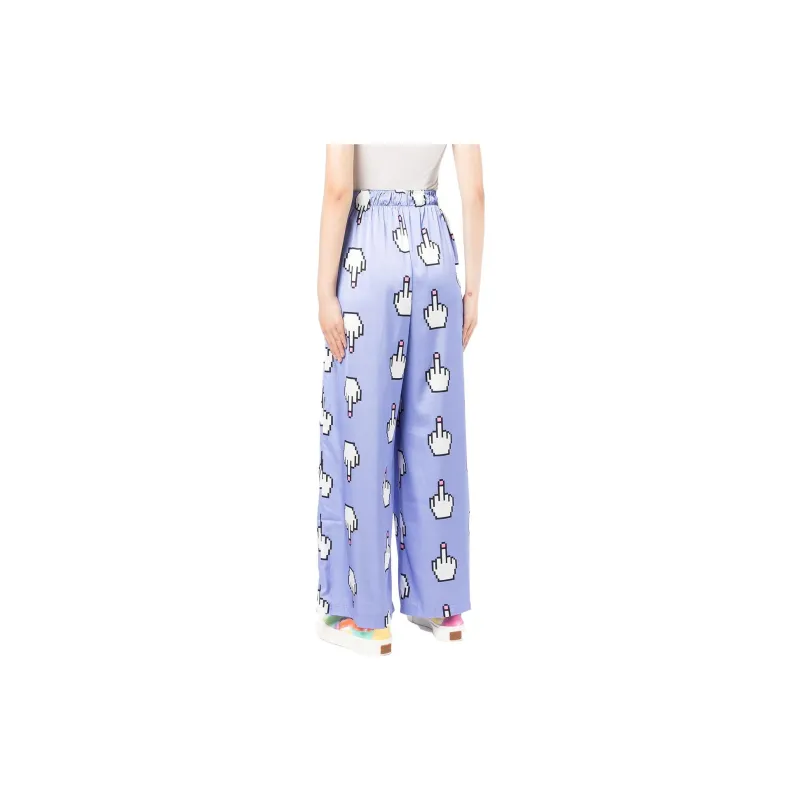 NATASHA ZINKO Pixel Middle Finger Wide-leg Trousers-2