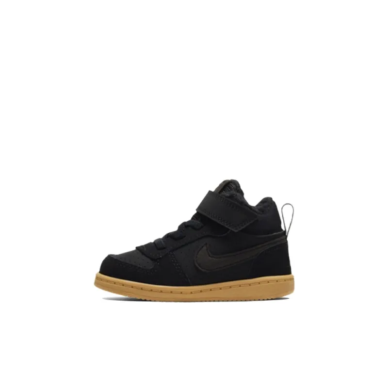 Nike Mid Slip Resistant, Abrasion Resistant, Thermal Mid Top Toddler Shoes Black Fleece Lined Infant And Toddler-0