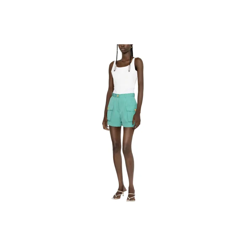 BALMAIN High Waisted Cargo Pockets Shorts-3