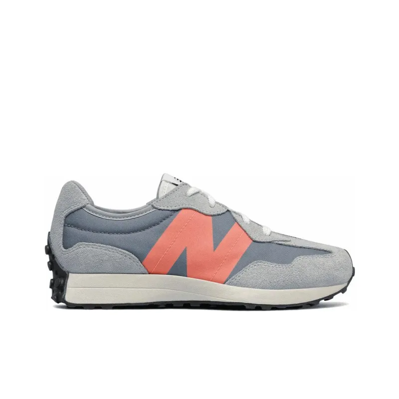 New Balance NB 327 Slip Resistant Cushioning Abrasion Resistant Breathable Low Top Running Shoes Ocean Gray Teenagers-1