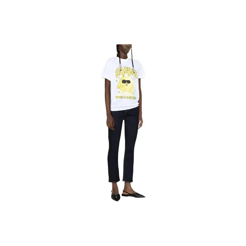 GANNI T Shirts Women's White-3