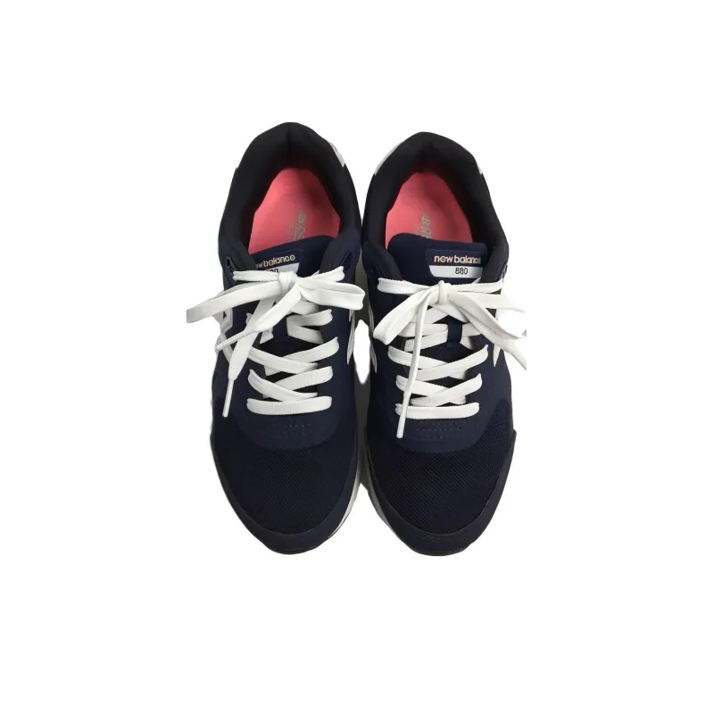 New Balance NB 880 Cushioned Slip Resistant Low Top Rubber Running Shoes Women's Deep Blue Pink-2