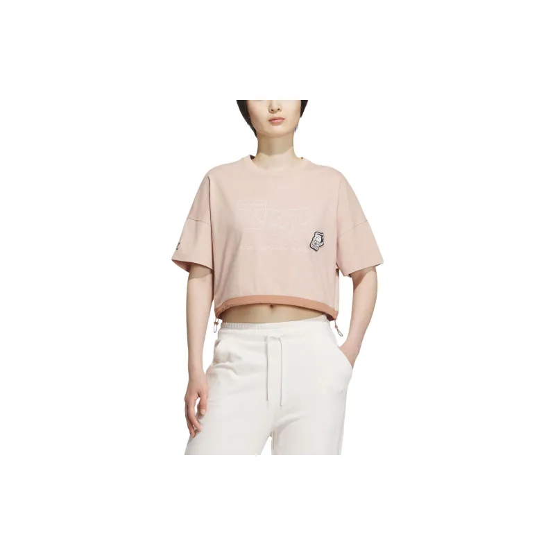 Adidas Originals x ZHANGCHANGXIONG,LIANMINGKUAN Drop Shoulder Sleeve T Shirt Women's Pearl Smoke Gray-1