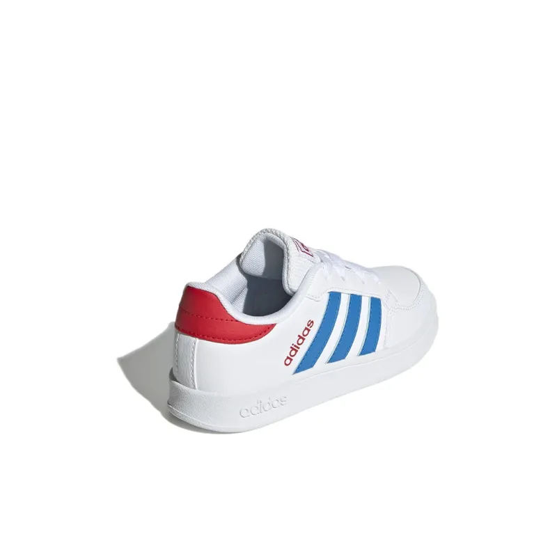 Adidas Neo Breaknet Anti Slip Wear Resistant Low Top Skateboard Shoes White Blue Kids'-3