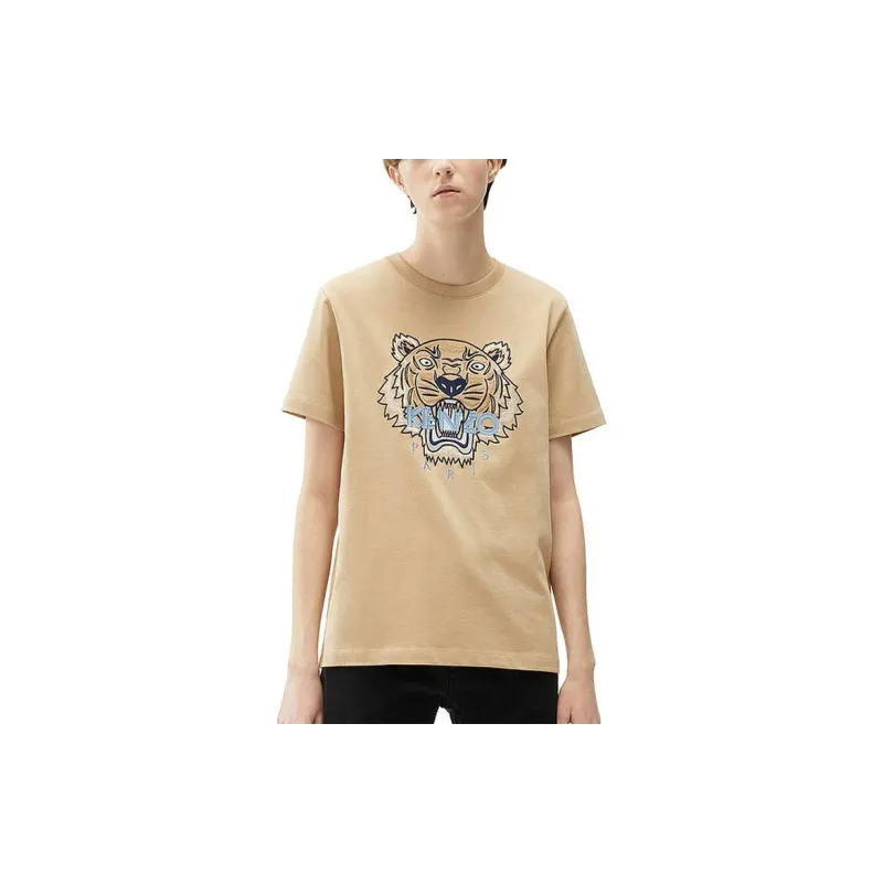 KENZO T-Shirts Women's Beige Yellow-1