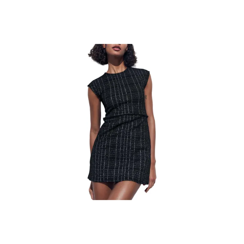 ZARA Sleeveless Dress Women's Black-2